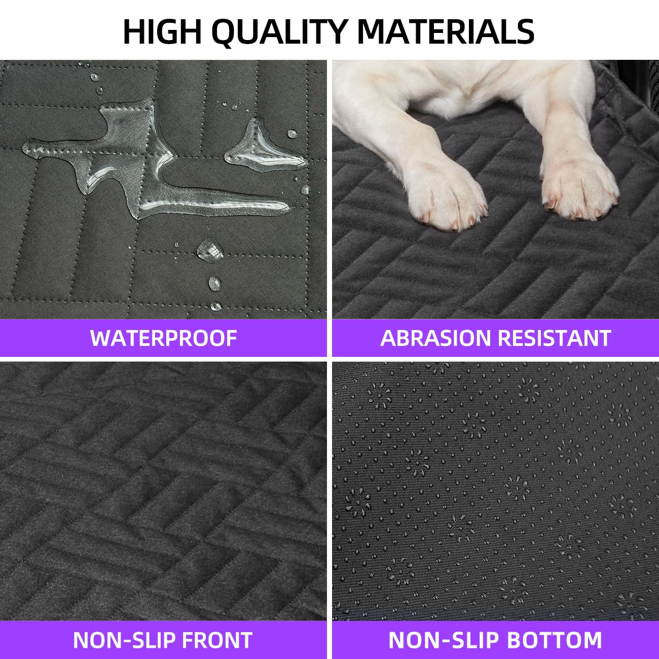 Dog Seat Cover and Bed for Trucks for F150, RAM1500, Silverado - Non-Inflatable Pet Mattress - OHMU