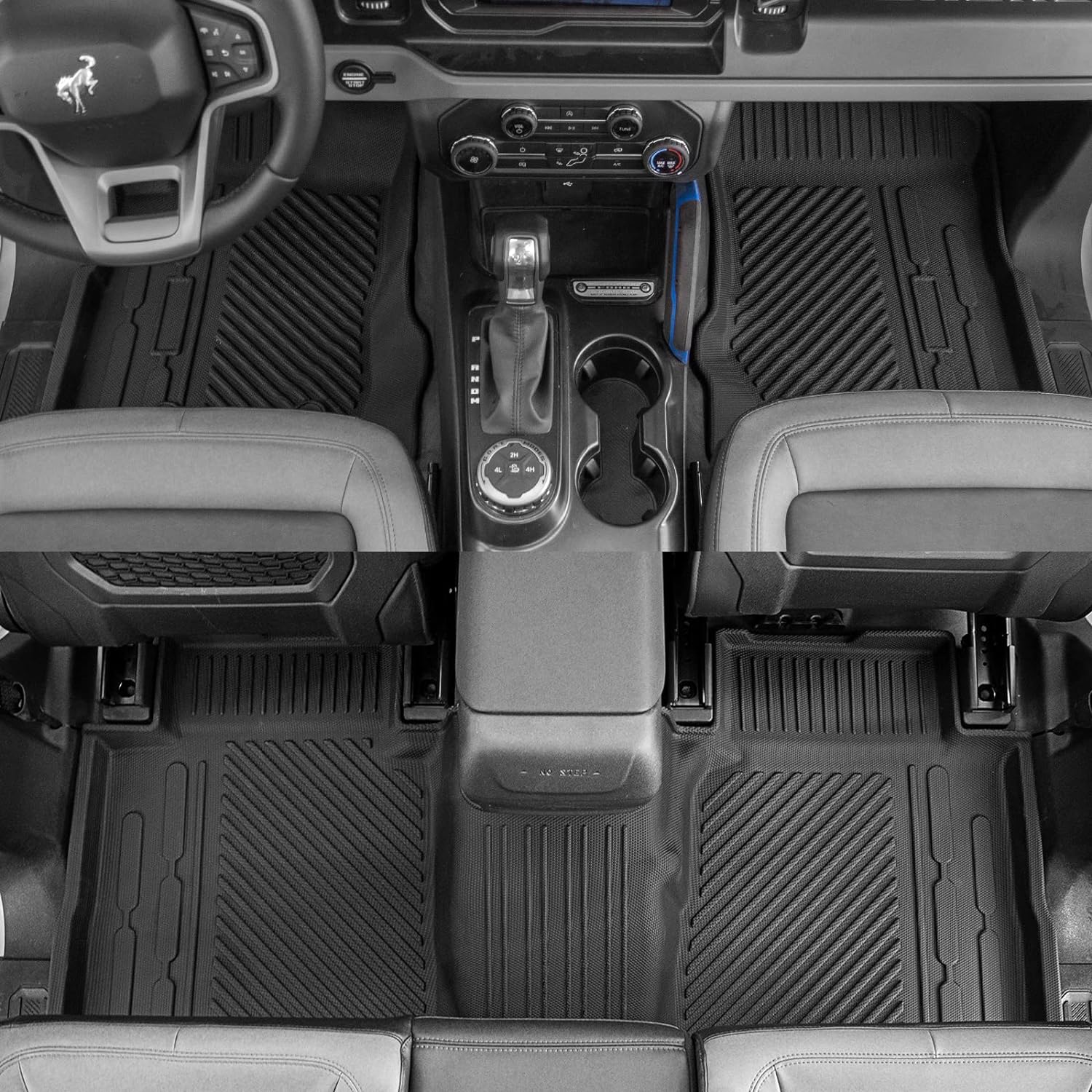 Floor Mats Compatible with 2021 2022 2023 2024 Ford Bronco - OHMU