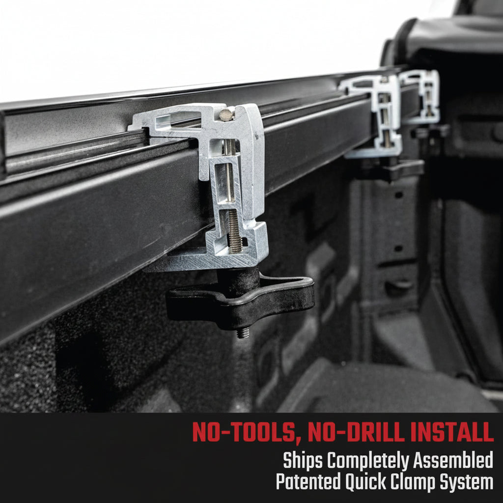 Soft Roll-Up Tonneau Cover for 2019-2026 Chevy/GMC 1500 - No-Drill, Marine-Grade Vinyl, Fits 5'10" Bed