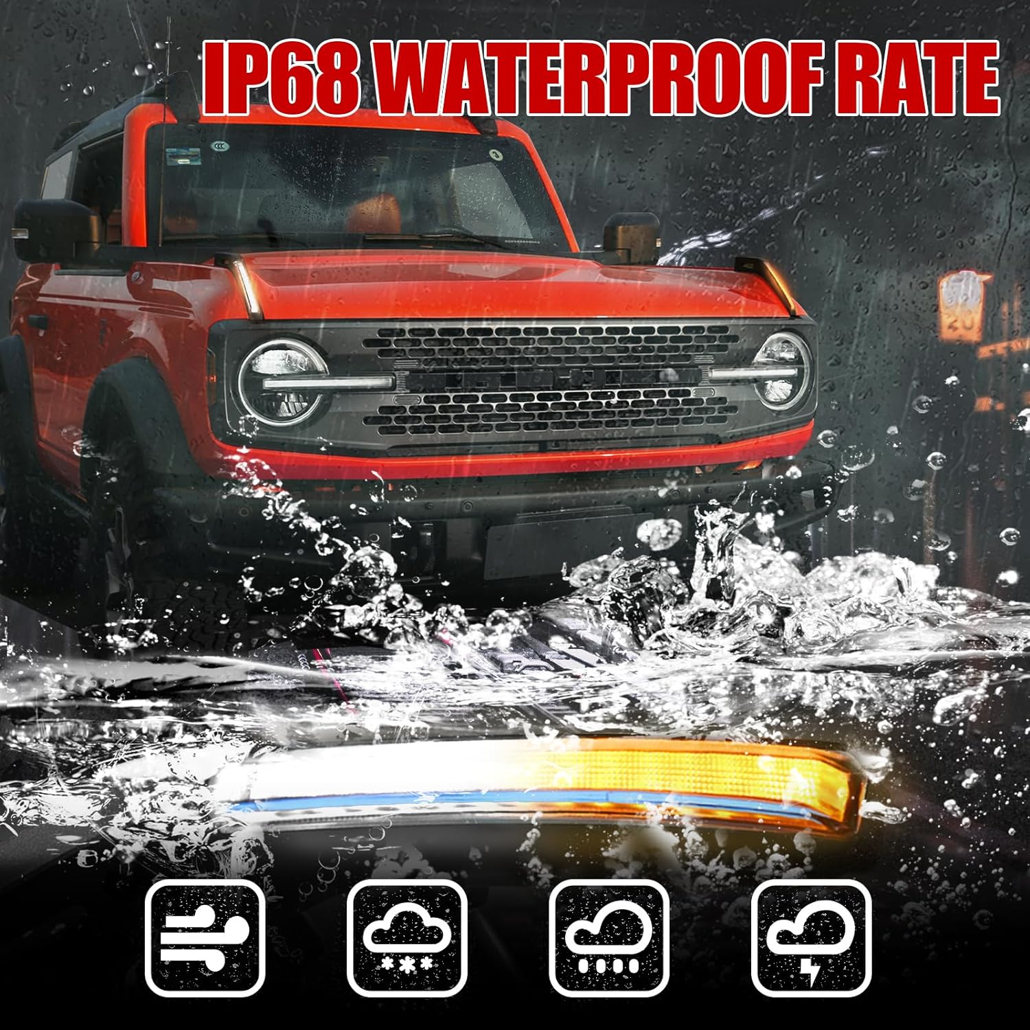 Upgrade Hood LED Light fit Bronco 2/4-Door 2021 2022 2023 2024 - OHMU