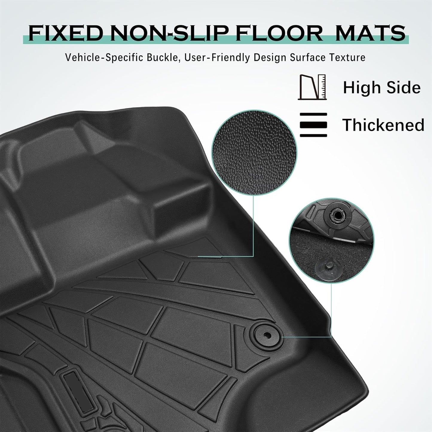 TPE Floor Mats for 2015-2026 Ford F-150 SuperCrew & 2022-2026 Lightning (1st & 2nd Row)