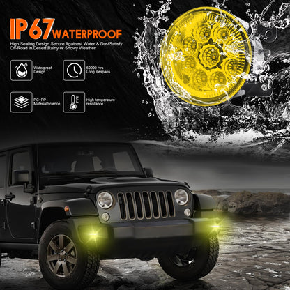 3.5 Inch Yellow Fog Lights for Ford Explorer 2011-2015