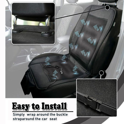 Cooling Car Seat Cushion - Black, Adjustable Temperature