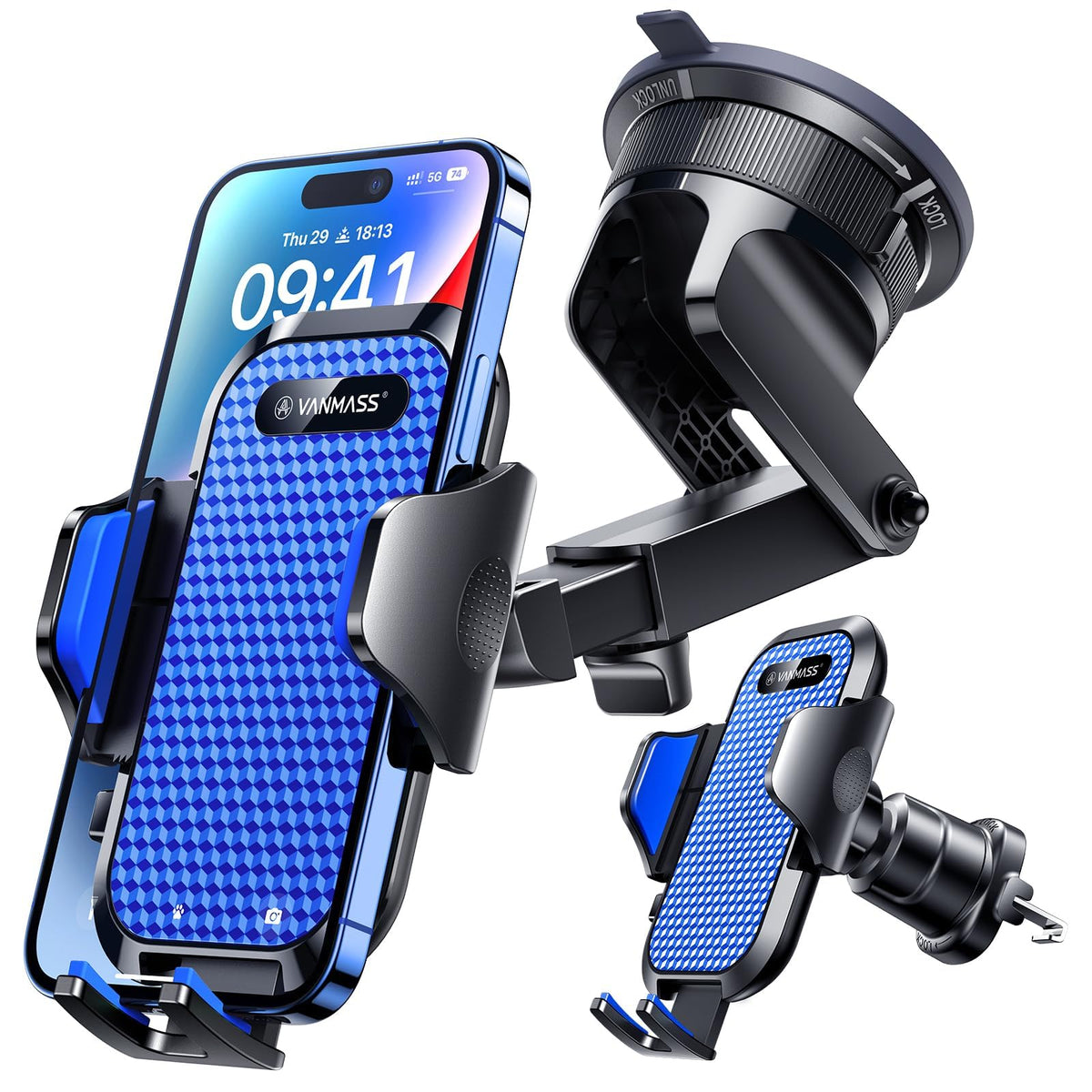 Strong Suction Car Phone Mount for Dashboard Vent