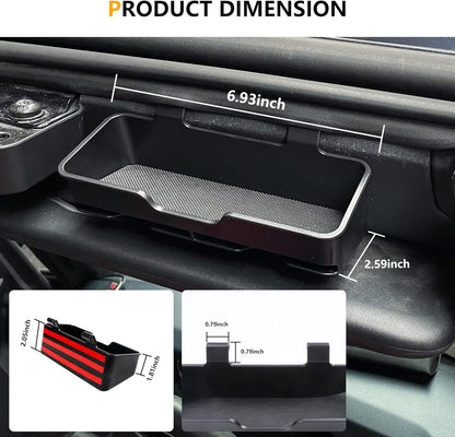 Sunglass Holder for 2021-2026 Ford Bronco 2/4-Door - Sun Visor Organizer (Black)