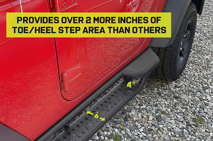 6" Two-Step Running Boards for 2007-2018 Jeep Wrangler JK 2-Door