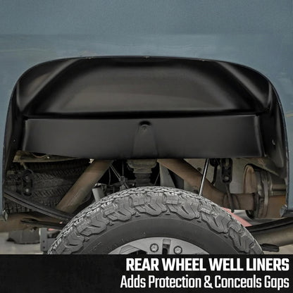 Bolt-On Rear Wheel Well Liners for 2007-2013 Silverado 1500 & 2007-2010 Silverado HD - USA-Made
