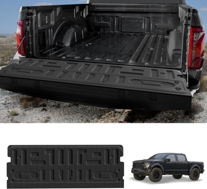 LASFIT Tailgate Mat for Ford F-150 2021-2026(Without Work Surface or Pro Access Tailgate) Truck Tailgate Liner All Weather Protector TPE Tailgate Cover, 1pc Black