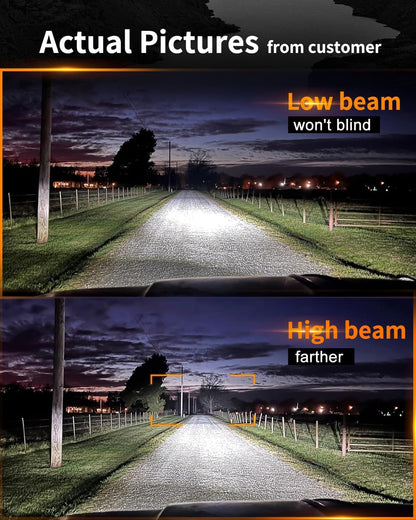 2-PCS 7" LED Headlights - DOT Approved, Hi/Lo Beam, Plug & Play, Universal Fit