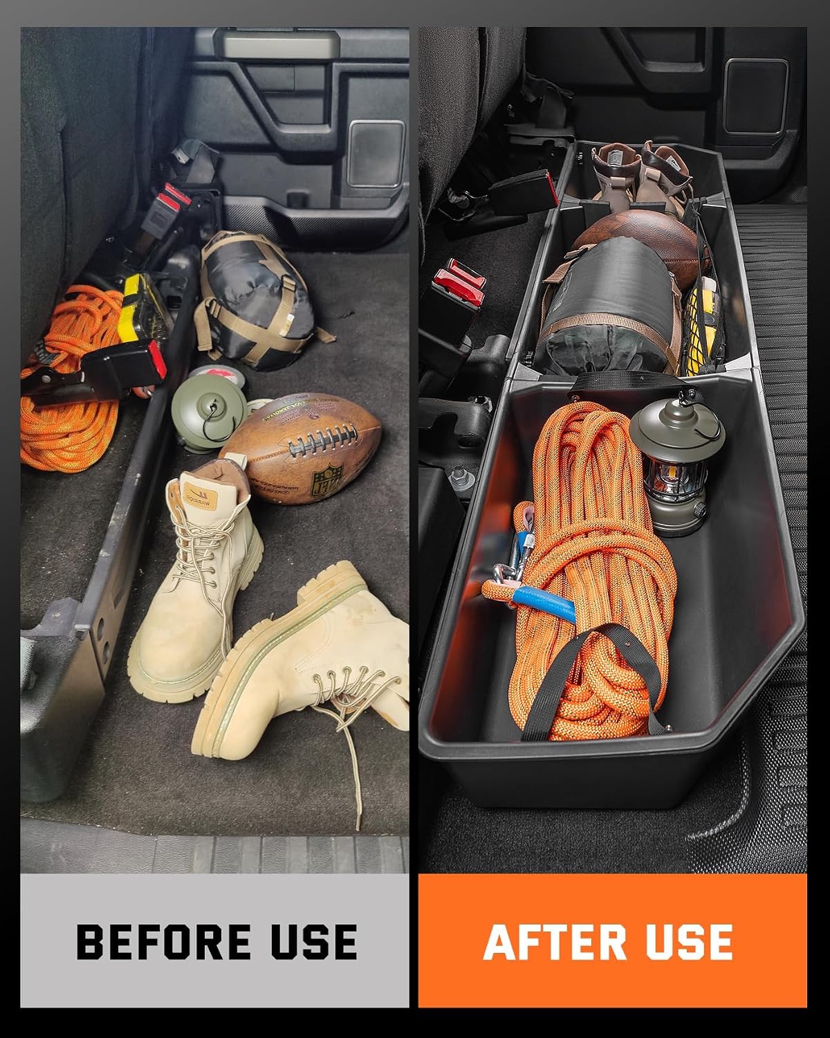 Upgraded Rear Underseat Storage Box for 2015-2026 Ford F-150 SuperCrew & 2017-2026 Super Duty Crew Cab