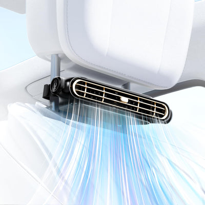 Invisible Car Headrest Cooling Fan with 3 Speeds for Car Backseat
