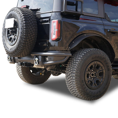 Armour Heavy Duty Matte Black Rear Bumper Kit for Ford Bronco