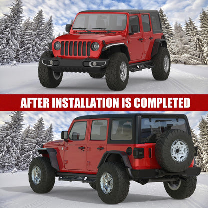 Jeep Wrangler JL Flat Fenders with LED Turn Signals (2/4 Doors)