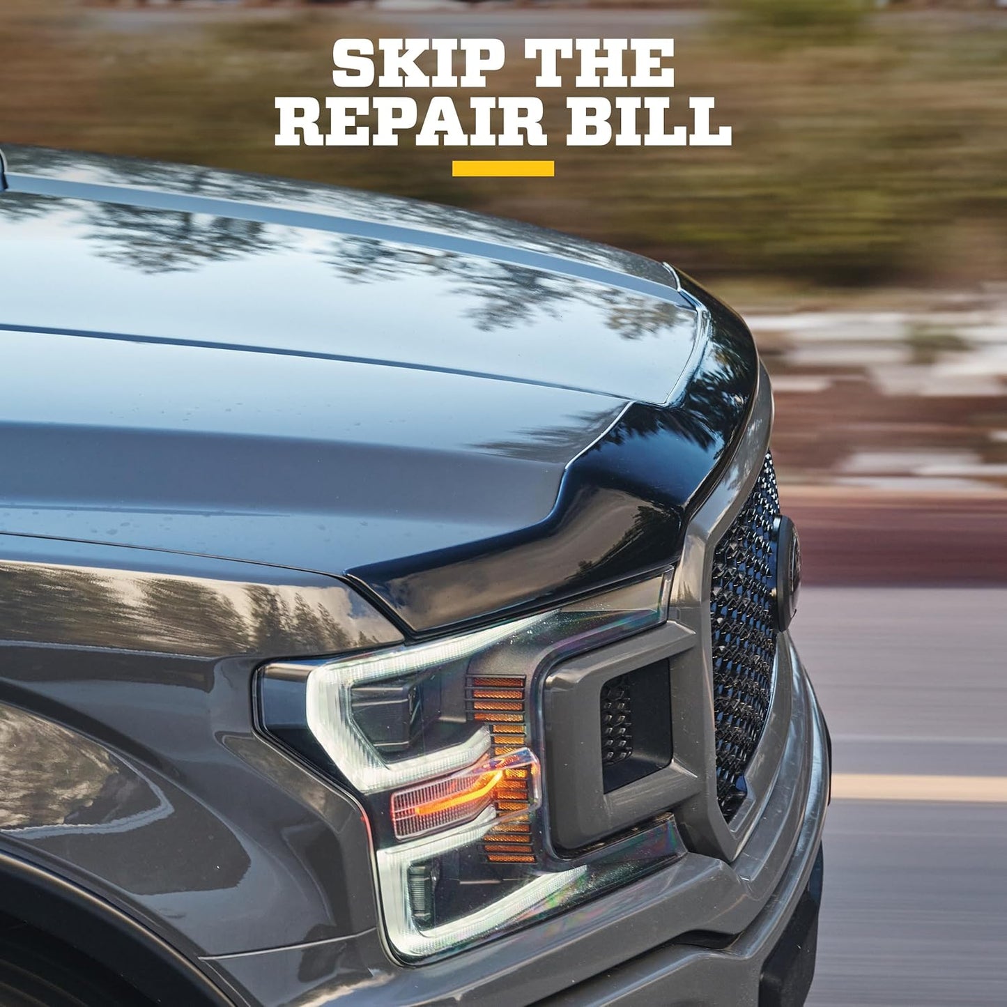 Aeroskin Low-Profile Hood Protector for 2015-2020 Ford F-150 (Excludes Raptor) - Smoke