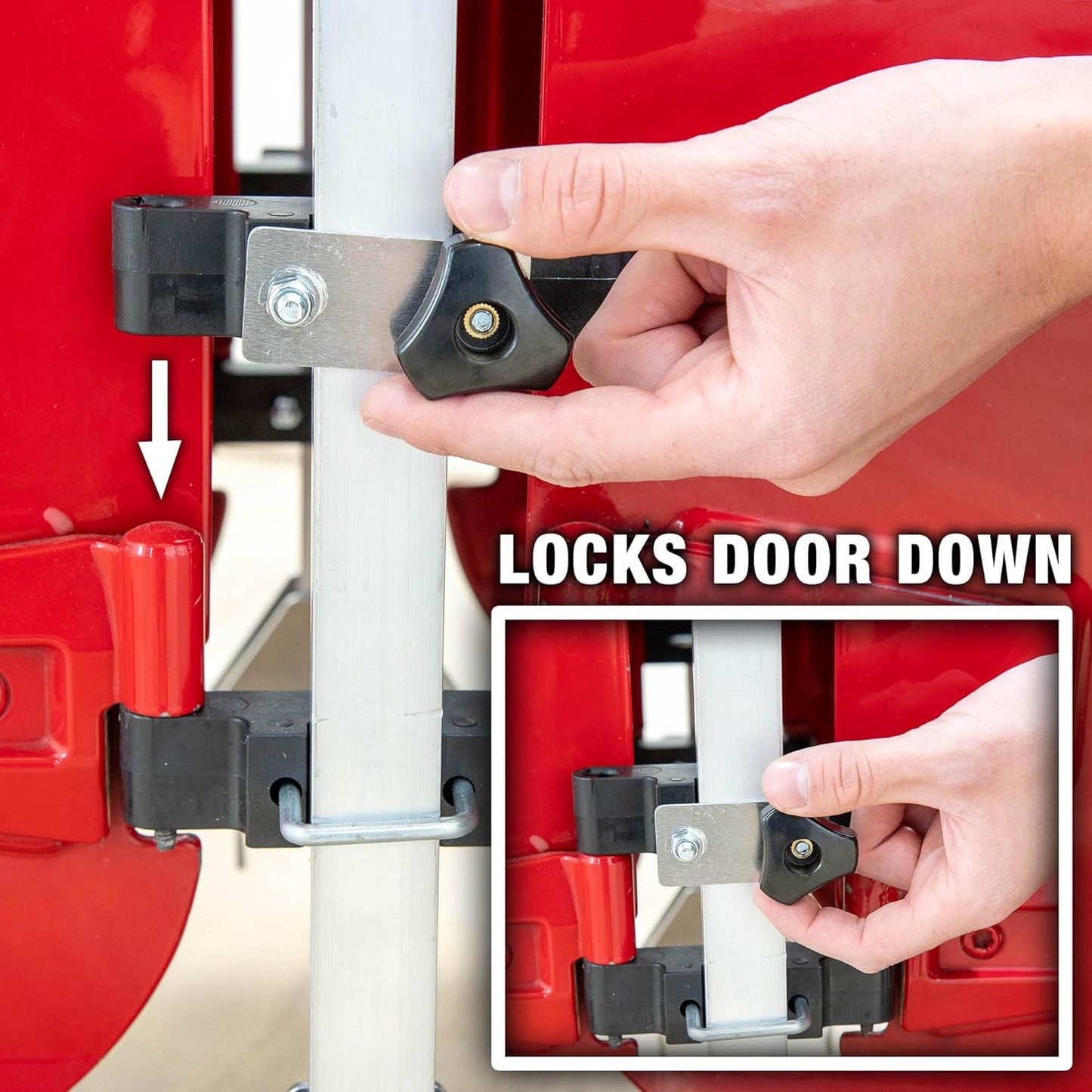 Folding Rolling Door Cart (4-Door) for Jeep Wrangler & Gladiator - Aluminum Storage Rack (Patented)