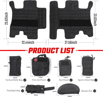 Roof Liner Organizer Overhead Storage Jacket Overhead Car Organizer Car Headliner Storage Organizer For Ford Bronco 2021 2022 2023 2024 2/4 Doors Roof Tactical Vest Accessories With 5 Molle Pouch