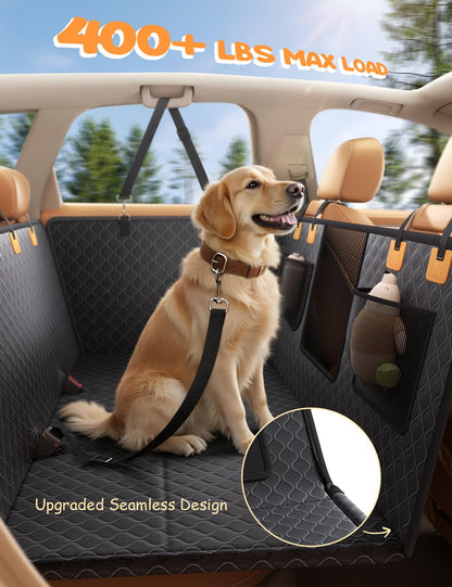 Dog Car Seat Cover - Waterproof Hammock with Mesh Window