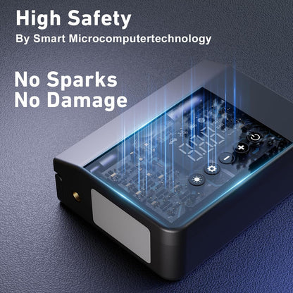 4000A Jump Starter & 150PSI Air Compressor - 15000mAh Power Bank for All Gas/8.0L Diesel, Type-C