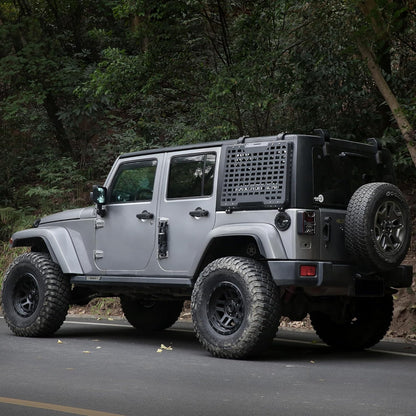 for Jeep Wrangler 2007-2018 Rear Window Storage Panel,Window Cargo Shelf 4 Doors Tactical Storage System Multifunctional Flank Kit 2PCS