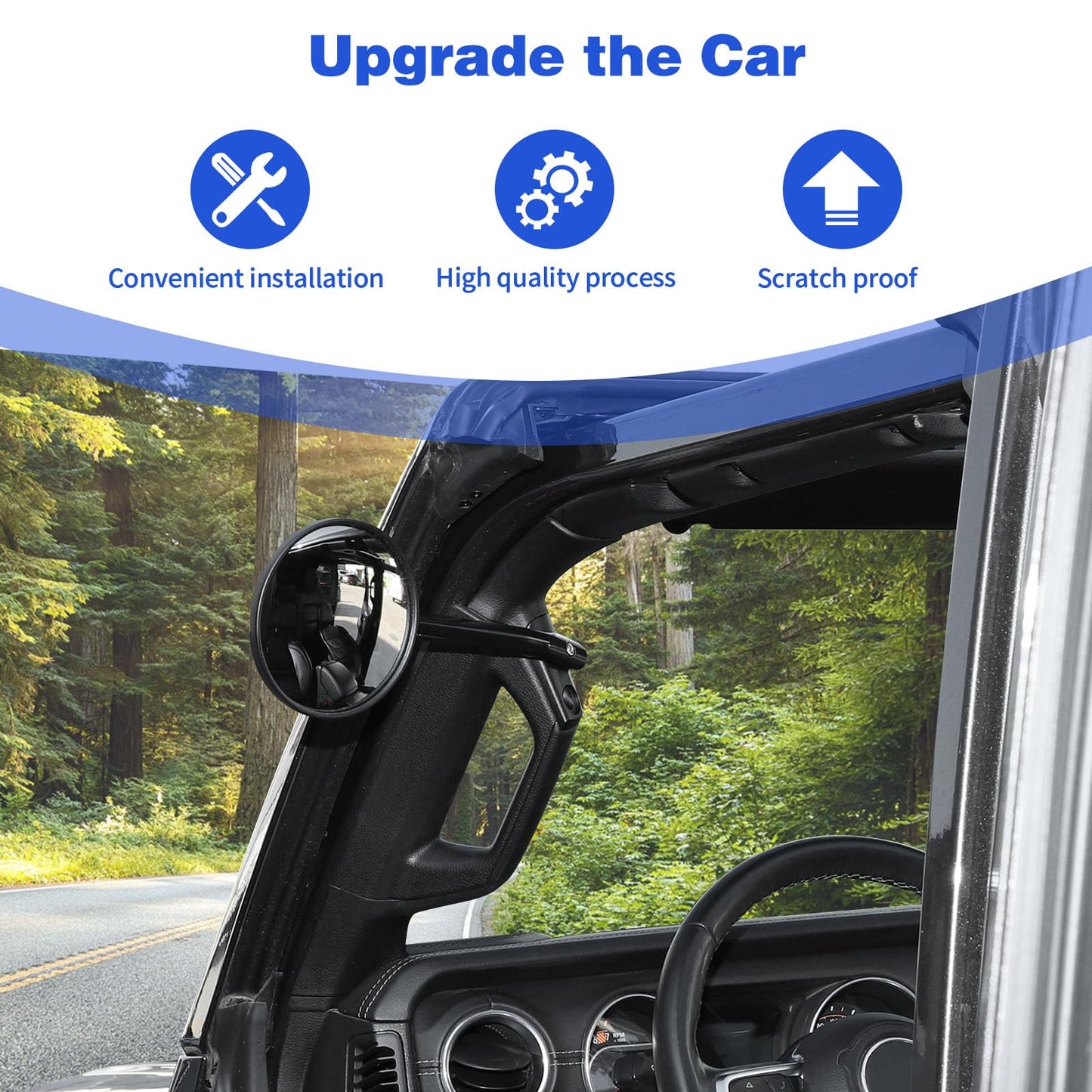 Wider View Door Off Mirrors for Jeep JL/JT