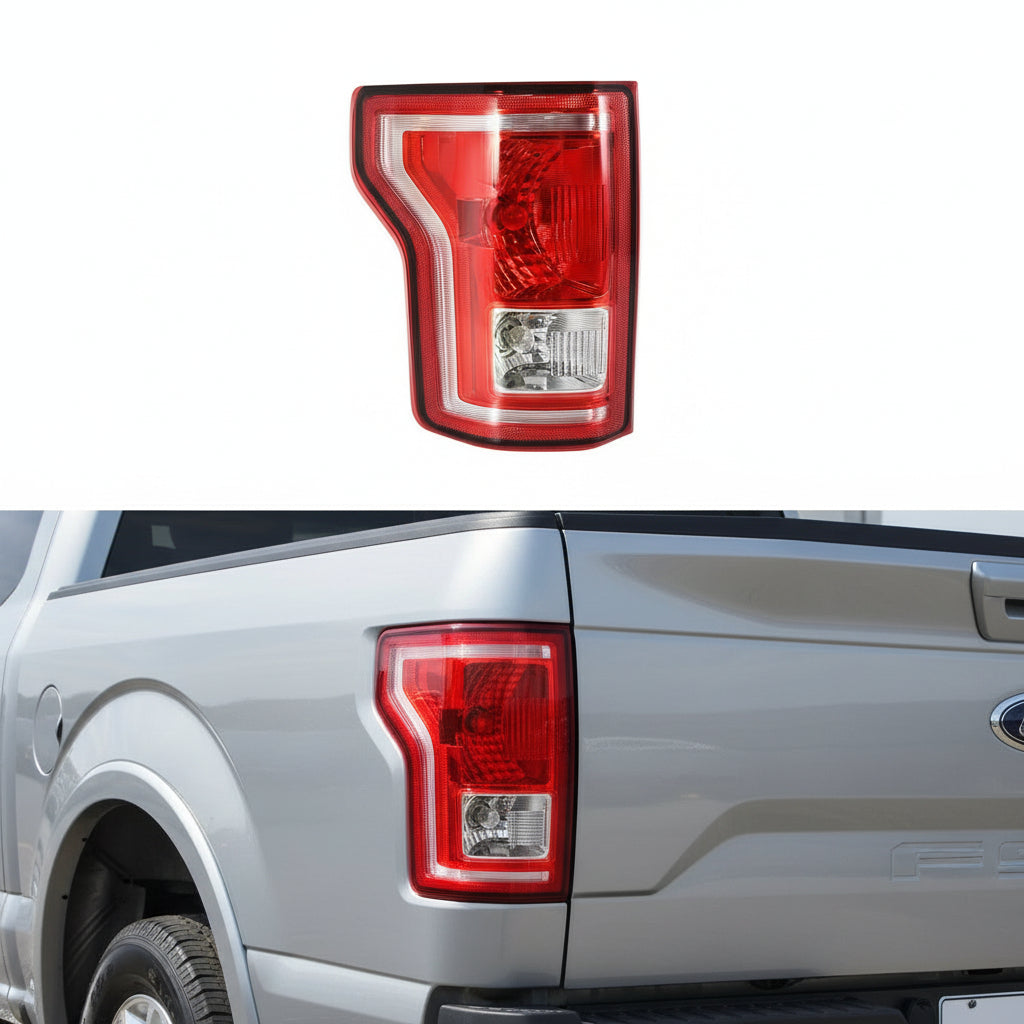 Tail Lights Assembly Compatible with 2015 2016 2017 Ford F-150 Left Driver Side Rear Light Brake Lamp Taillights with Bulbs, Replace FL3Z13405A
