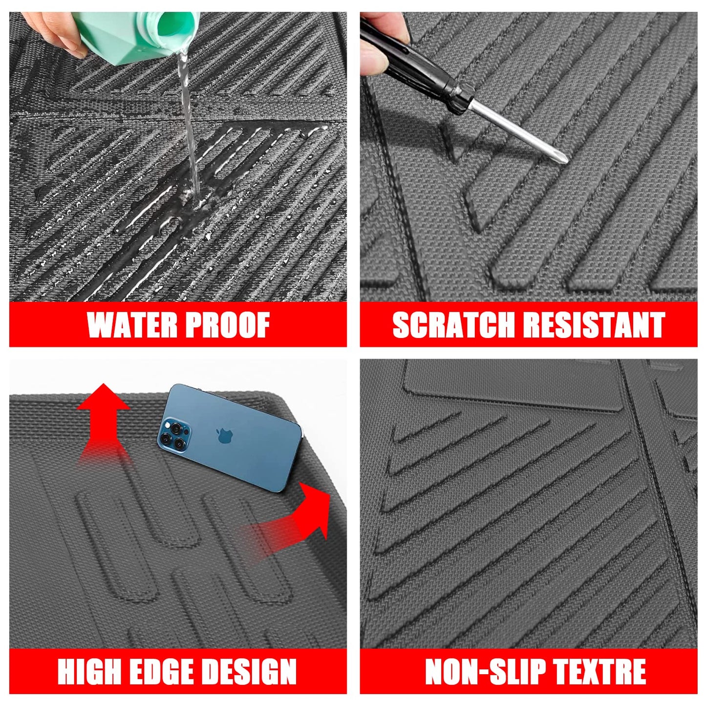 Floor Mats & Cargo Liner Set for 2021-2026 Ford Bronco 4-Door (Excludes Sport)
