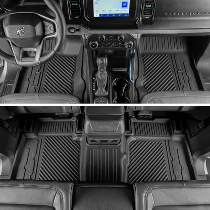 Floor Mats & Cargo Liner Set for 2021-2026 Ford Bronco 4-Door (Excludes Sport)
