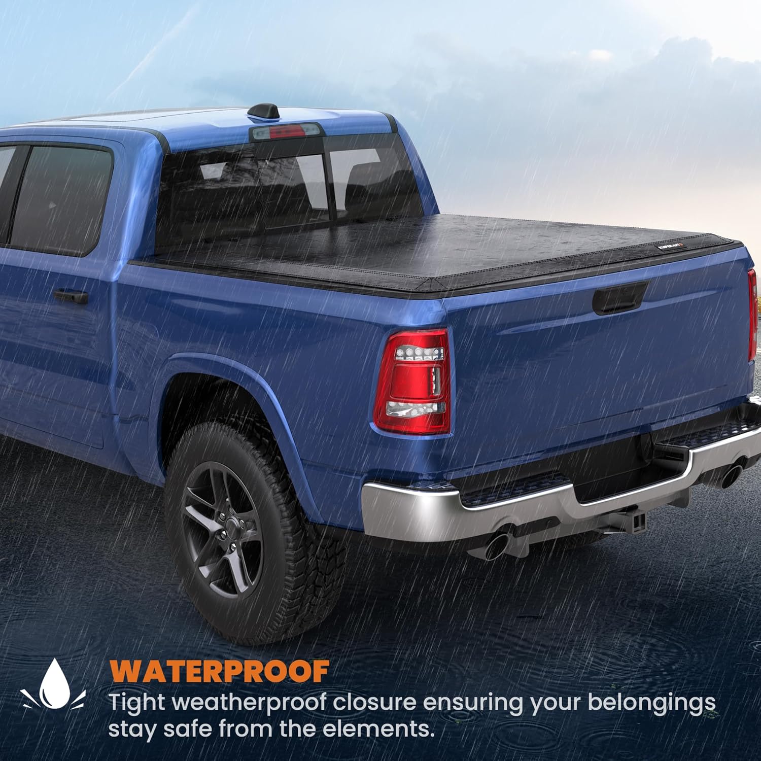 Soft Tri-fold 5.6 Feet Bed Tonneau Cover Compatible for 2009-2025 Dodge Ram 1500 (Incl. 2019-2024 Classic & 2019-2025 New Body Style) W/o Ram Box Truck Bed