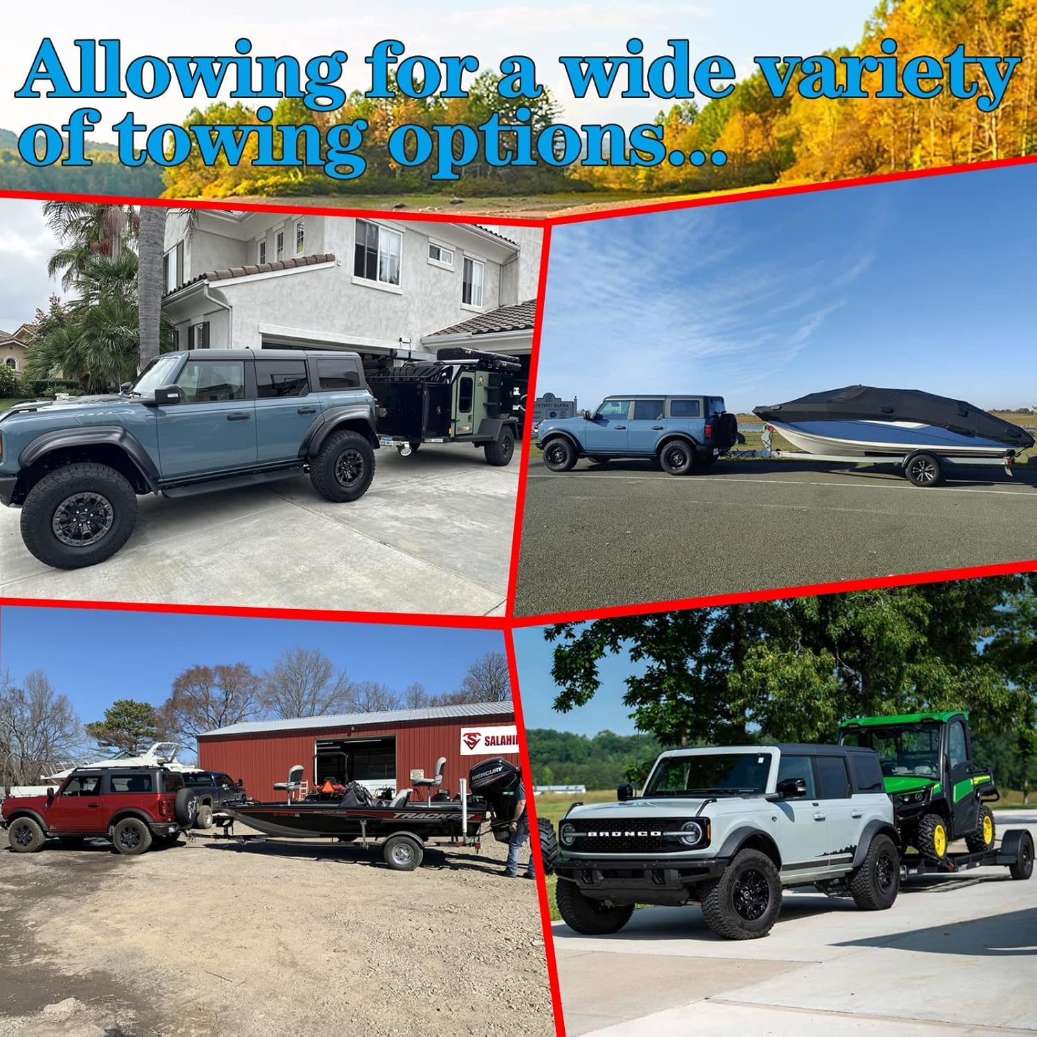Ford Bronco Trailer Tow Hitch | 2“ Receiver Hitch for Ford Bronco 2021-2025 | Heavy Duty Steel Trailer Tow Hook Ford Bronco 2-Inch Receiver Hitch | 𝐔𝐩𝐠𝐫𝐚𝐝𝐞𝐝
