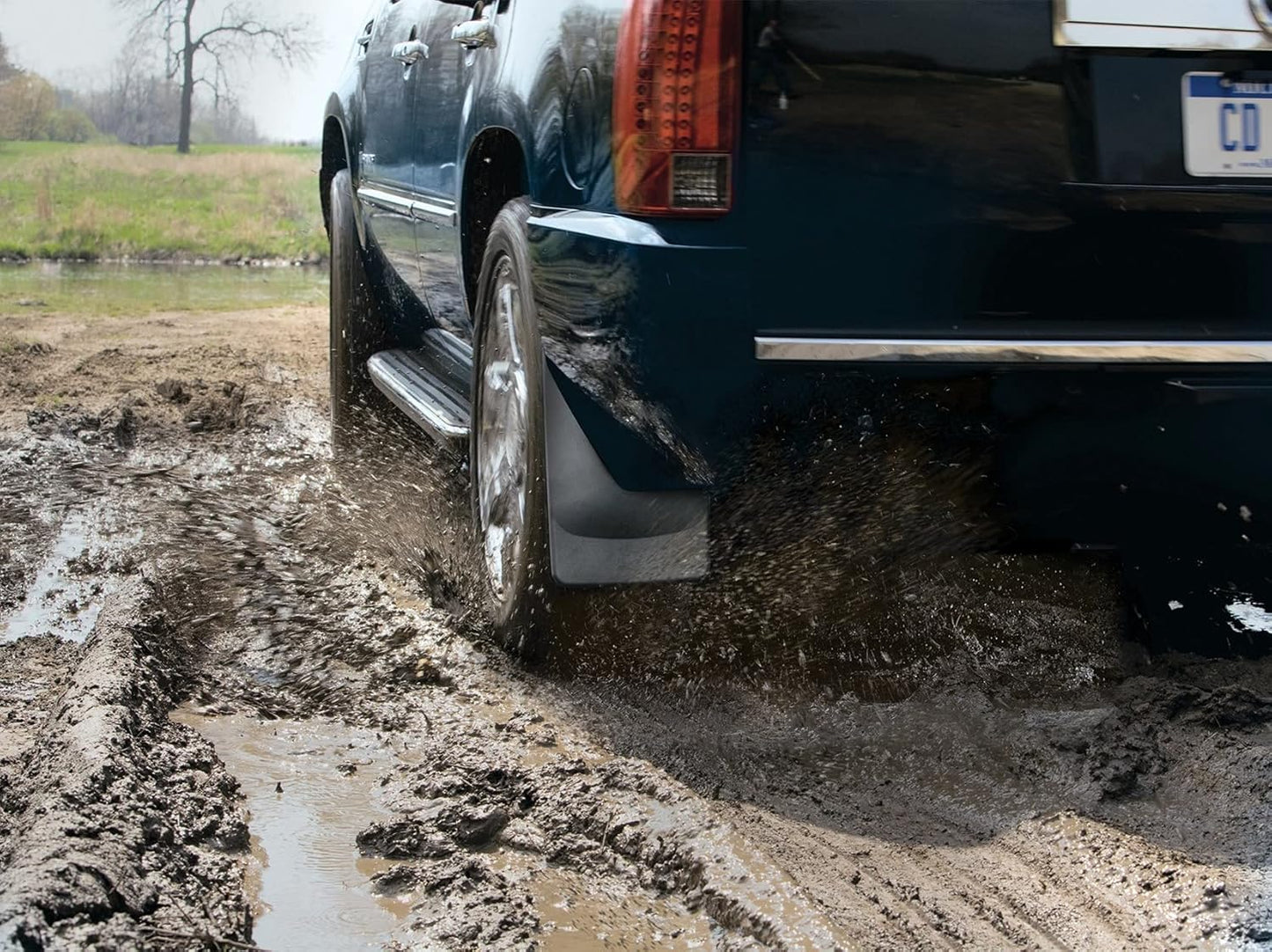 No-Drill Mud Flaps for Ford F-150 - Front & Rear Set (Black)