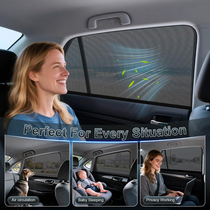 Baby Car Window Shades, Breathable UV Protection for Kids & Pets