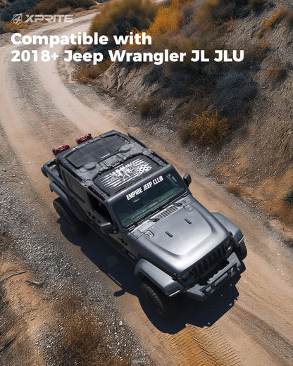 Adventure Style Bikini Top Sun Shade (2PCS) for 2018-2025 Jeep Wrangler JL 4XE