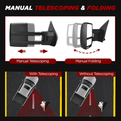 Heated Power Tow Mirrors for 2007-2014 Ford F-150
