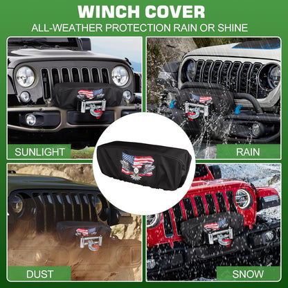 Heavy Duty Winch Cover - UV & Waterproof for 8500-17500 lbs, Universal Fit