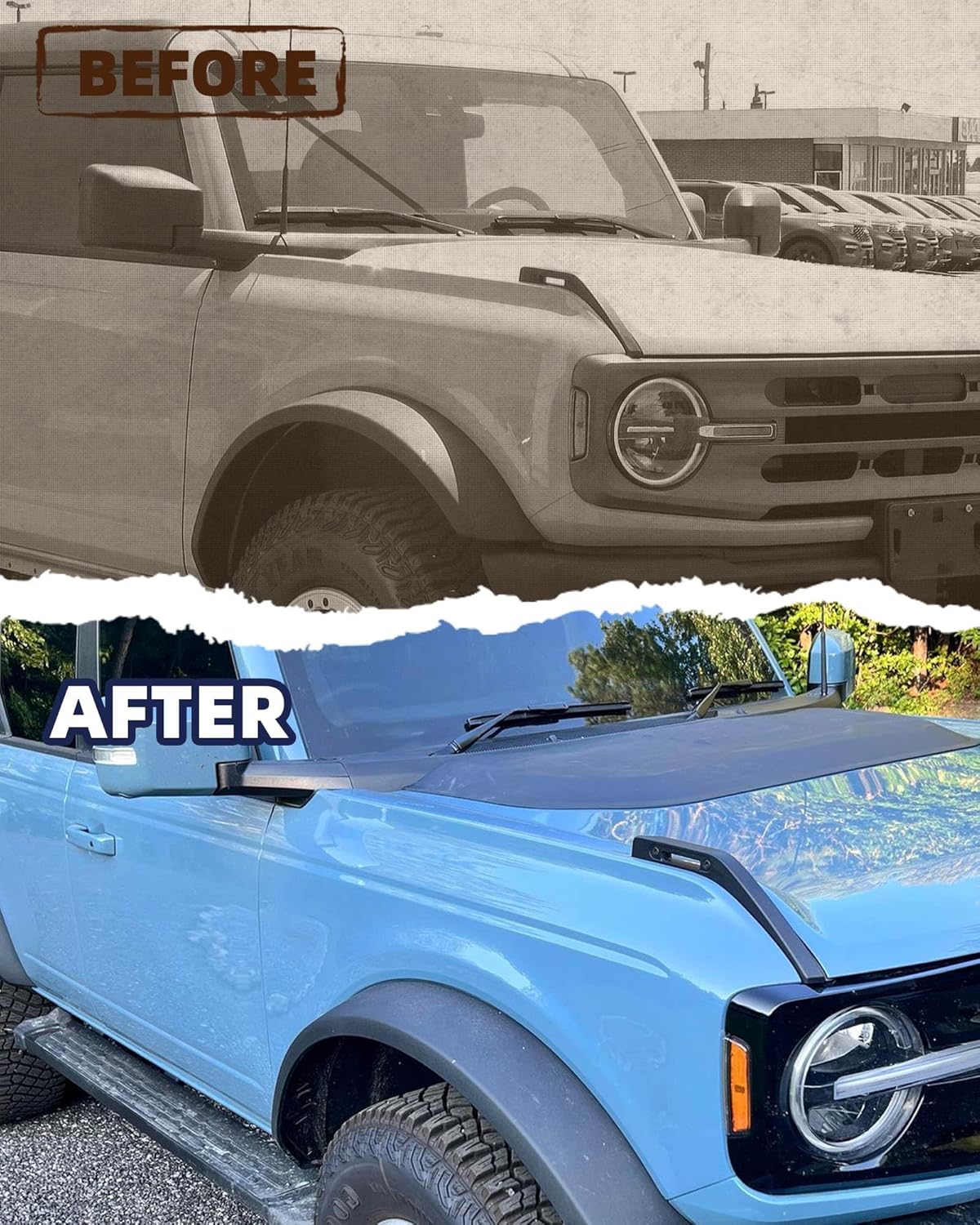 Hood Scoop fit for Ford Bronco 2021 2022 2023 2024 2025 4 Door 2Door (Not Sport)