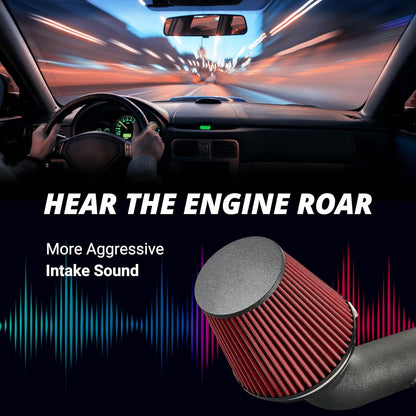 Cold Air Intake for 2014-2018 Chevy/GMC 1500 5.3L/6.2L - No Cutting/Drilling, Includes Heat Shield (Black)