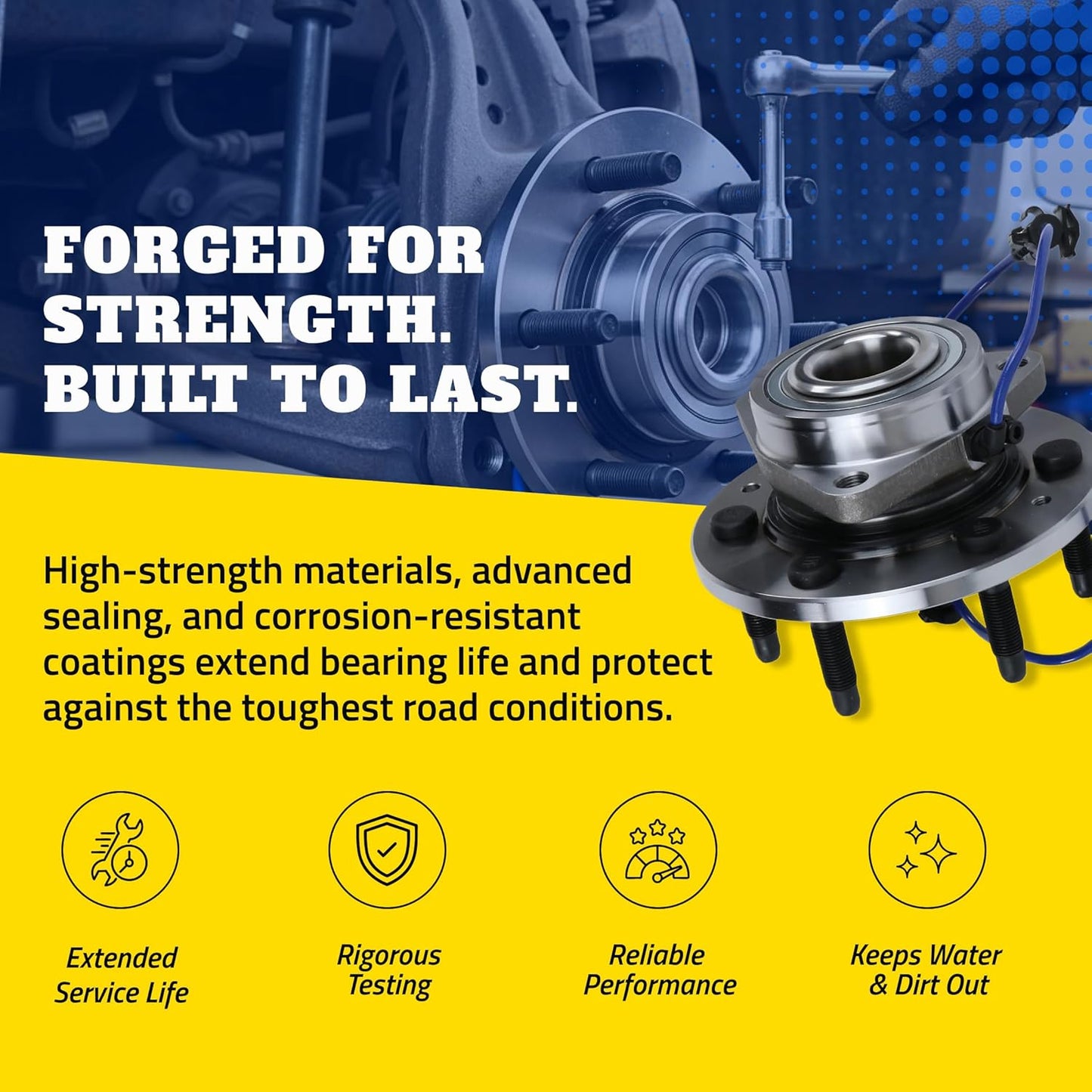 Heavy-Duty Front Wheel Hub Assembly for Chevy Silverado - Road Stability