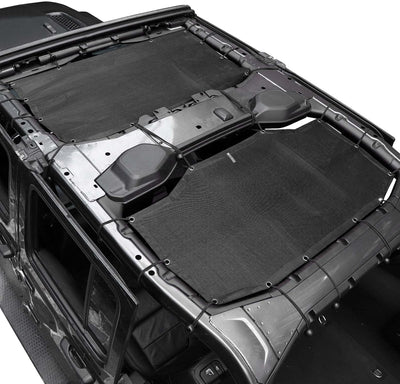 2-Piece Mesh Sun Shade for 2018-2024 Jeep Wrangler JL Unlimited (Front & Rear)