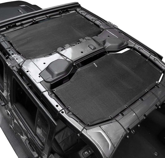2-Piece Mesh Sun Shade for 2018-2024 Jeep Wrangler JL Unlimited (Front & Rear)