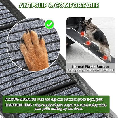 Longest 71" Large Dog Car Ramp for Dogs to Get Into a Car,SUV & Trucks - OHMU