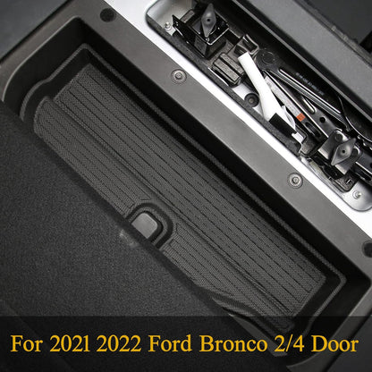 Cartaoo Lower Step Pad Rear Trunk Mat Compatible with 2021 2022 Ford Bronco Accessories, Waterproof, TPE Material