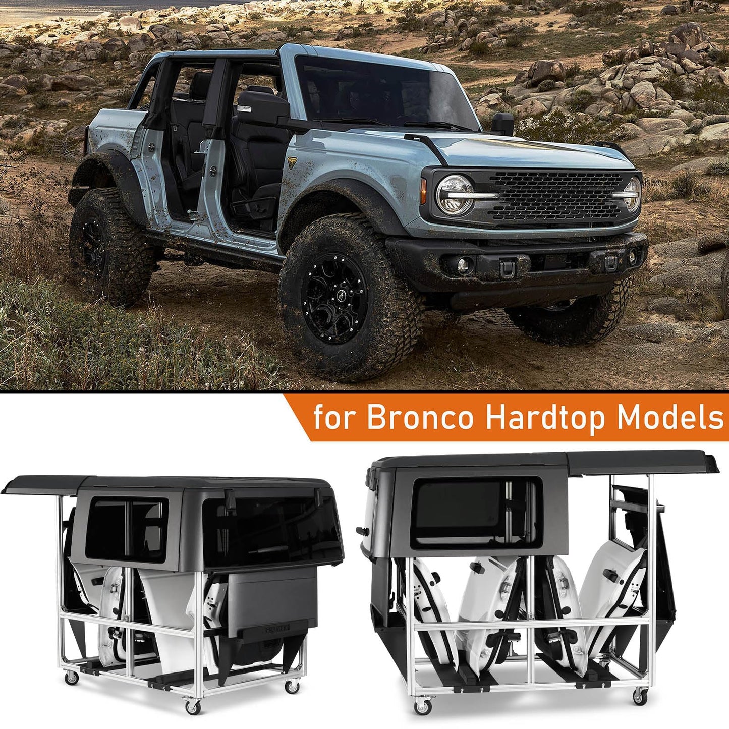 Jeep Bronco Hardtop Door Storage Cart