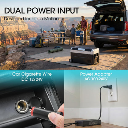 12V Refrigerator (37QT) - APP Control, -4℉~68℉, Portable for Car/Camping/Boat