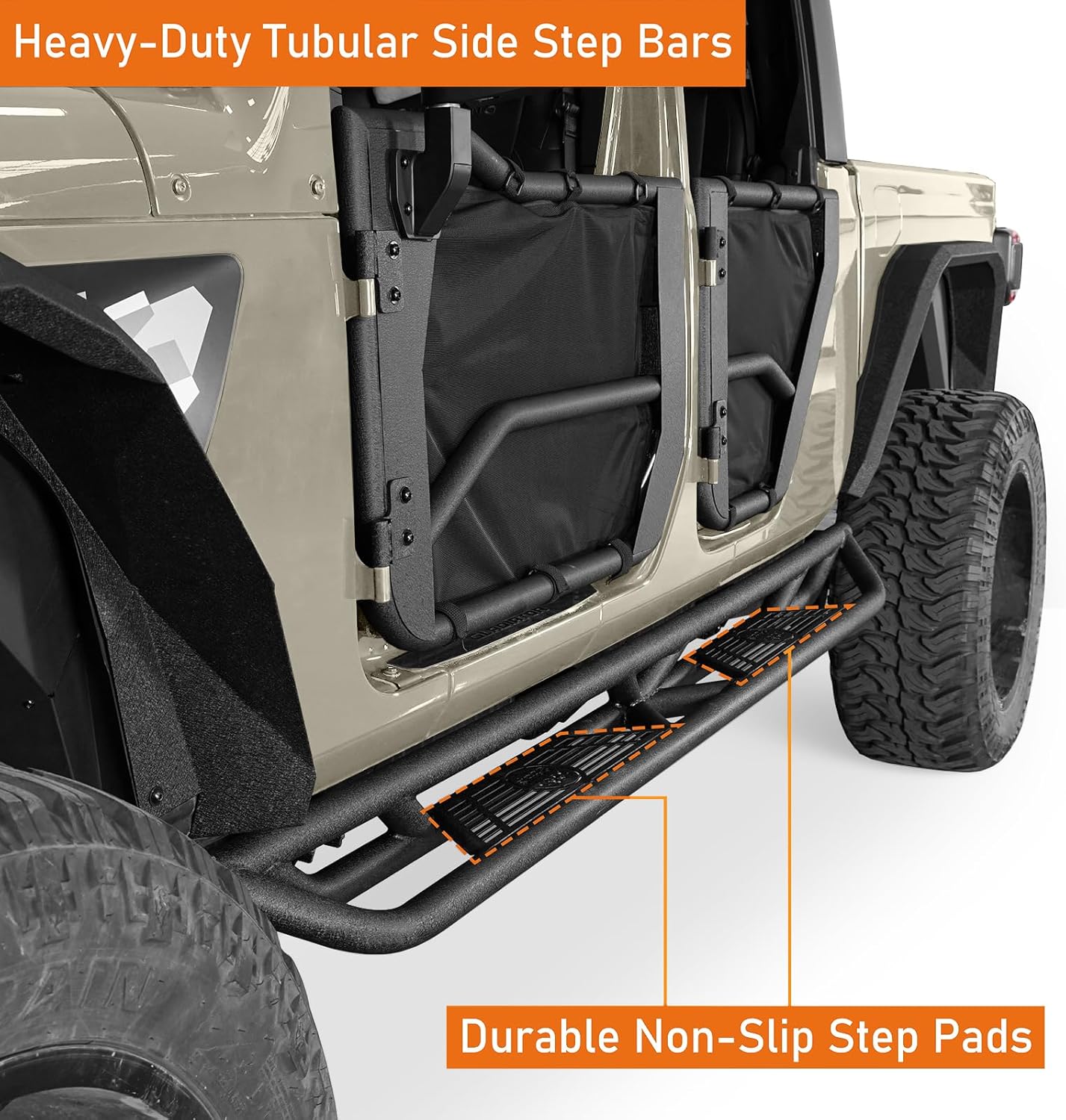 Gladiator Running Board Side Step Slider Nerf Bars for Jeep Gladiator JT Pickup Truck 2020-2026