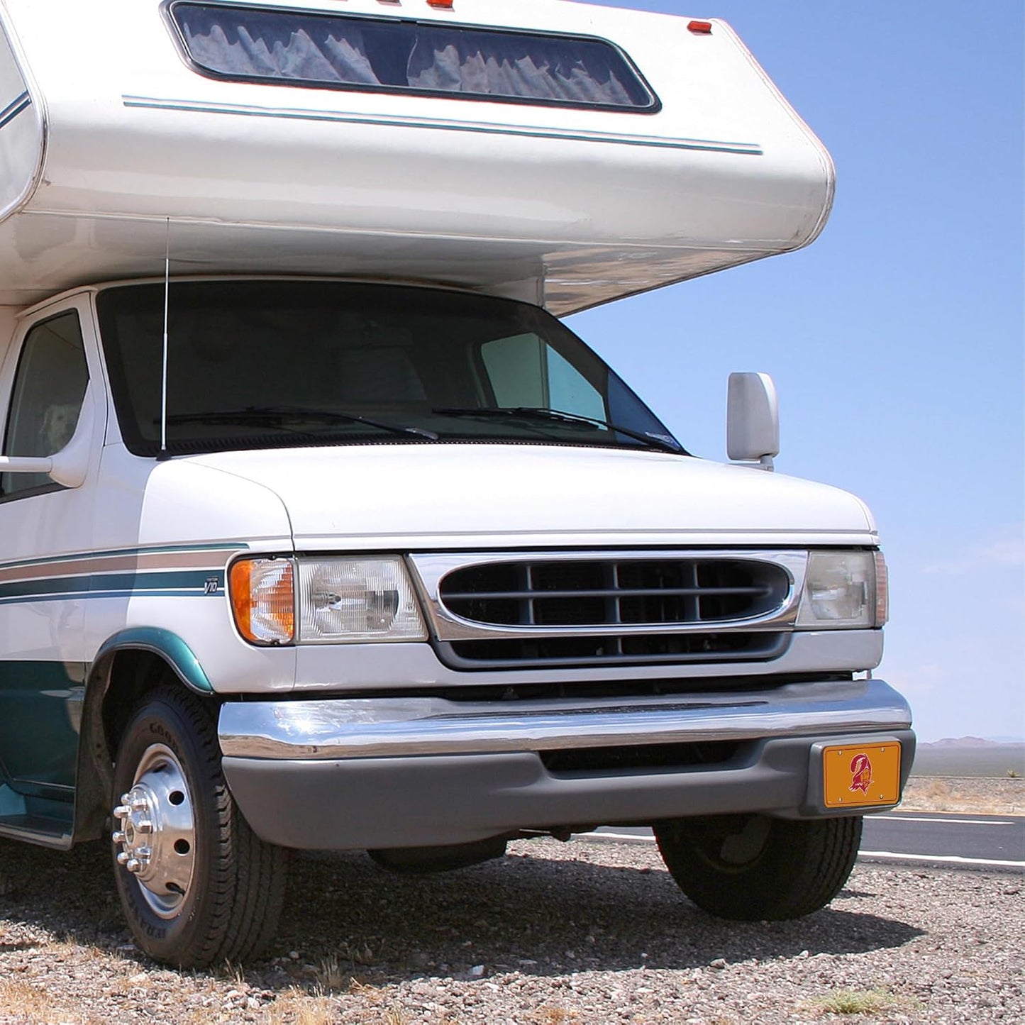 Rico Industries NFL Football Modern Retro Metal Auto Tag 6" x 12" - Great for Truck/Car/SUV