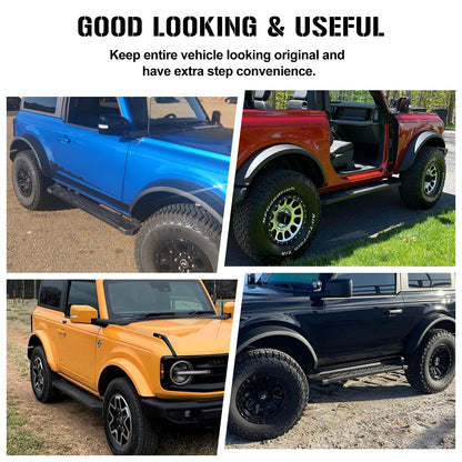 Running Boards for 2021-2026 Ford Bronco 4-Door - Side Step Bars