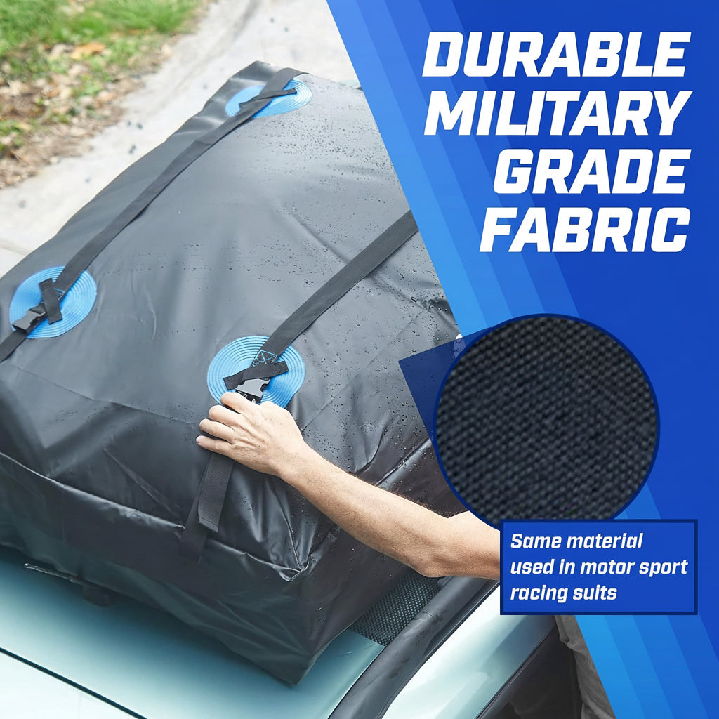 16ft³ Waterproof Rooftop Cargo Carrier - Protective Mat for All Cars w/wo Roof Racks
