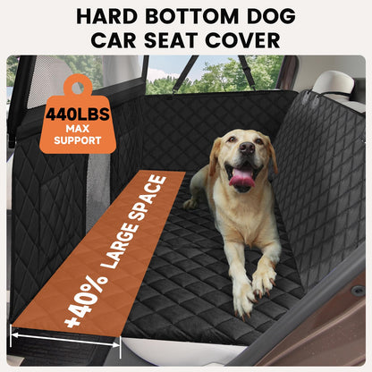 44" High-Back Pet Barrier/Hammock Combo - 440 lb Capacity, Water-Resistant Hard Bottom for SUV/Truck