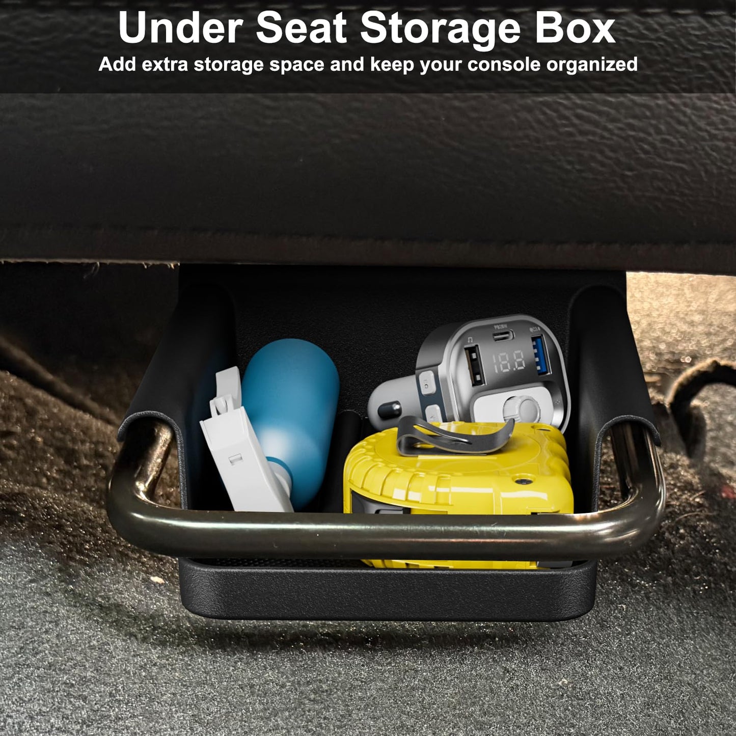Front Under Seat Storage Organizer (2-PCS) for 2018-2026 Jeep Wrangler JL & Gladiator JT (Excludes Power Seats)