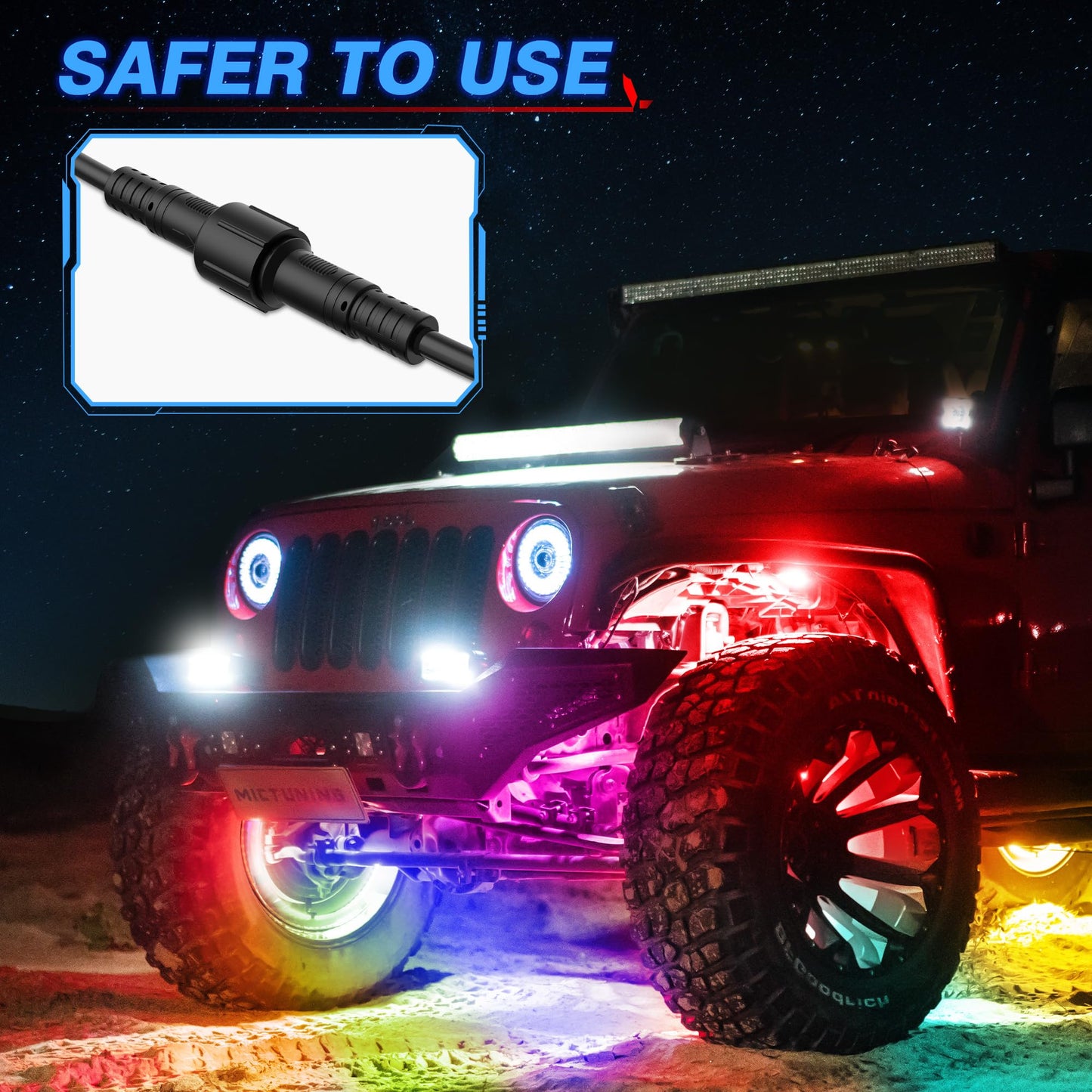 6.56FT 3-Pin Extension Cable for V1/W1/C2 RGB+IC Lights & P1s Switch